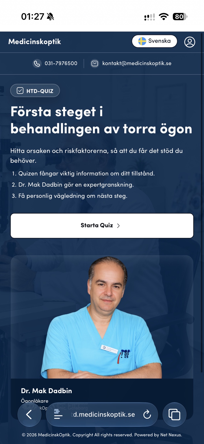 HTD-Quiz med Dr Mak Dadbin på Medicinskoptik